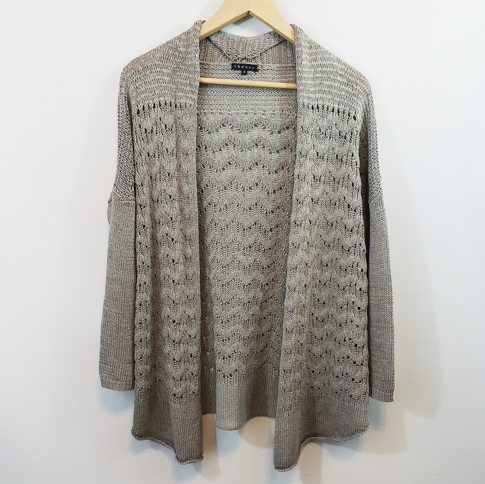 THEORY Oversized  Knit Open Front Cardigan